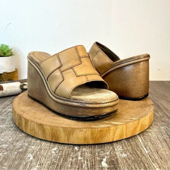 Candie's Shoes Candies Vtg Y2k Boho Hippie Patchwork Platform